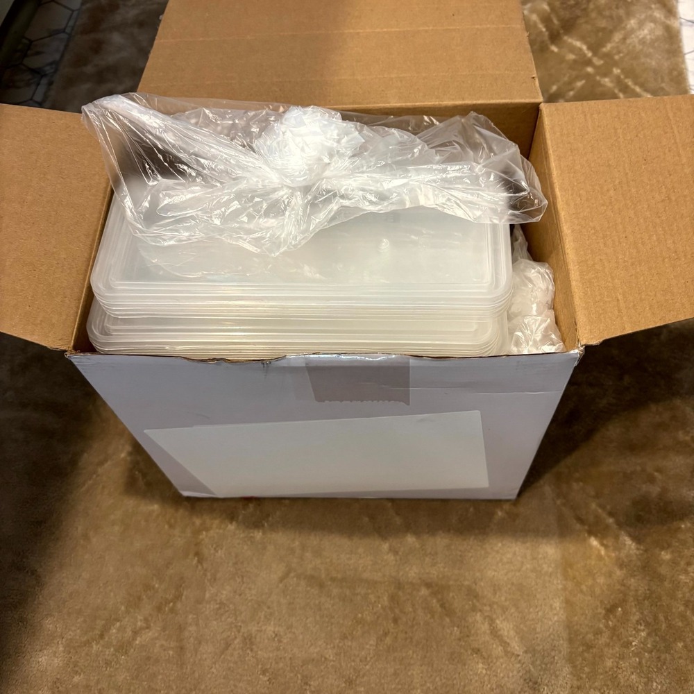 50 Pack Meal Prep Containers 3 Compartment Bento Food Storage Plastic Lunch Boxe